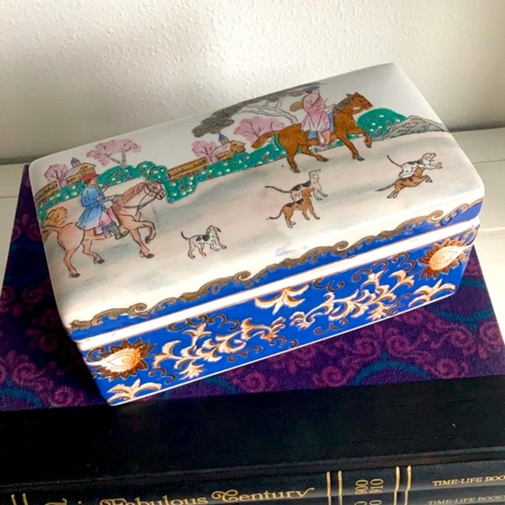 Chinese LIDDED TRINKET BOX TEA CADDY Antique